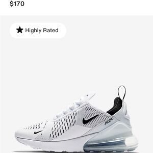 Nike Air Max 270 White and Black Sneakers